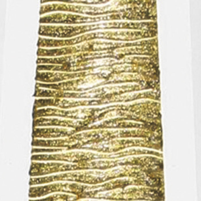 11" Clear And Gold Cylinder Lead Free Crystal Table Vase