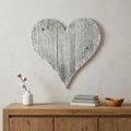 18" Whitewash Reclaimed Wood Heart Wall Decor