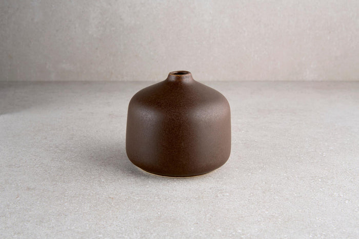3" Brown Ceramic Bud Table Vase