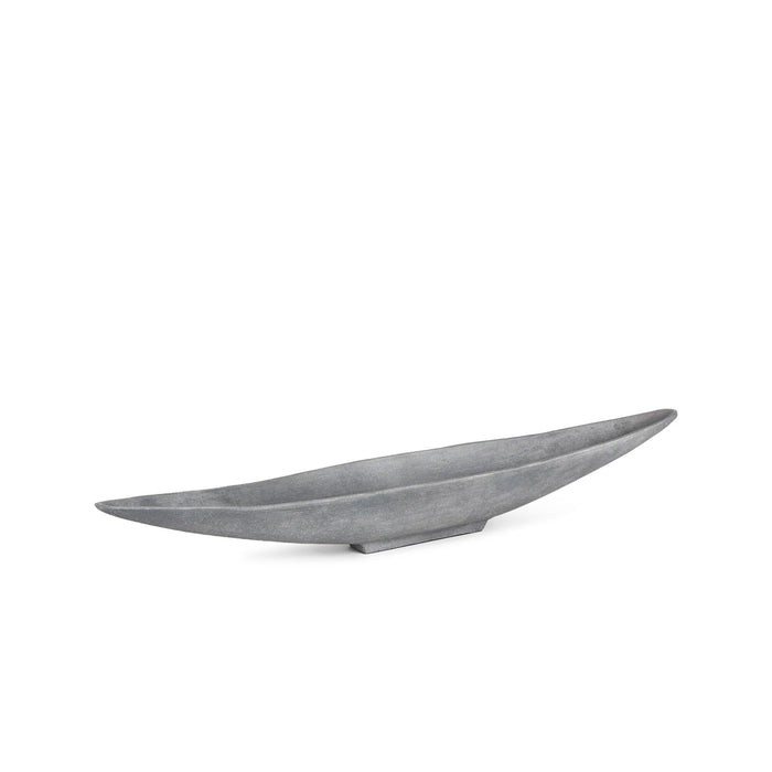 32" Gray Cast Aluminum Oval Centerpiece Bowl