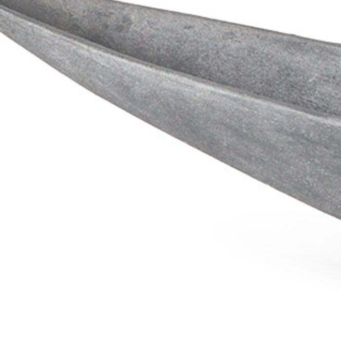 32" Gray Cast Aluminum Oval Centerpiece Bowl