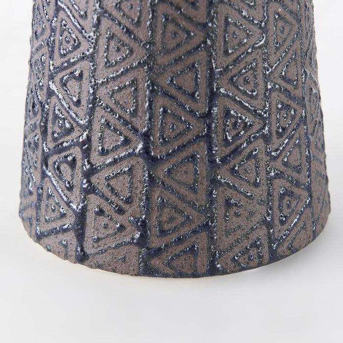 6" Brown Abstract Cylinder Ceramic Table Vase