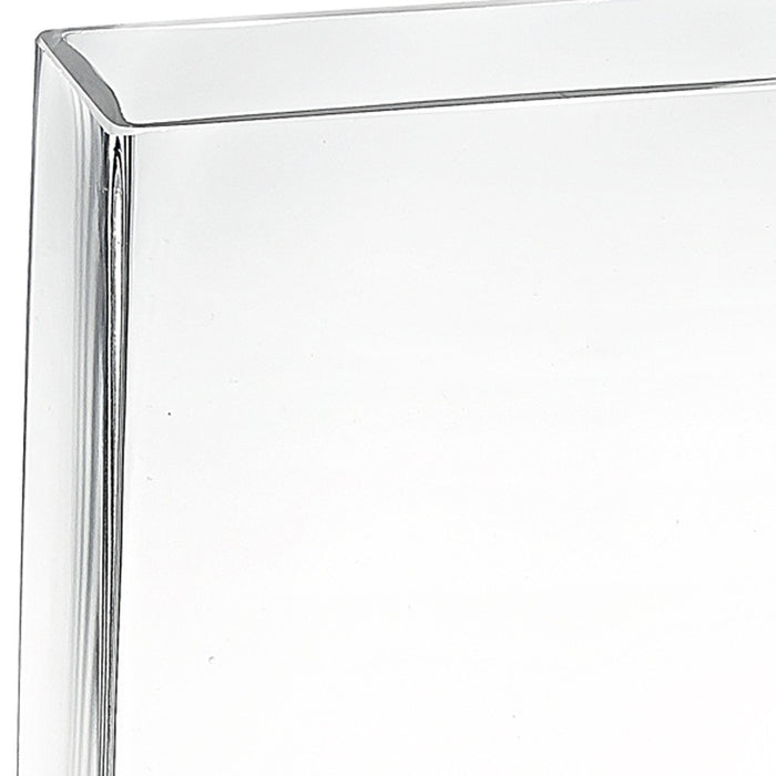 8" Crystal Glass Clear Rectangle Table Vase