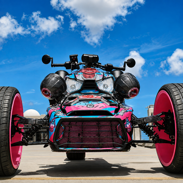 8" Universal Flat Mount Speaker Pods with RGB LED Lights for Jet Skis, Jeeps, Motorcycles & UTVs