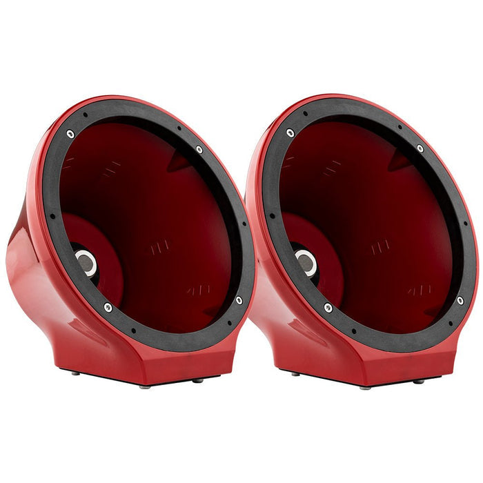 8" Universal Flat Mount Speaker Pods with RGB LED Lights for Jet Skis, Jeeps, Motorcycles & UTVs