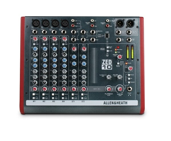 Allen and Heath ZED-10 Multi-Purpose Miniature Mixer - Audiofeen