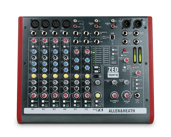 Allen and Heath ZED-10FX Multi-Purpose Miniature Mixer - Audiofeen