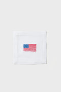 American Flag Embroidered Cocktail Napkins Set of 4