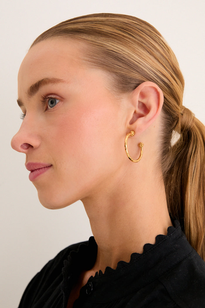 Berry Medium Hoop Earrings