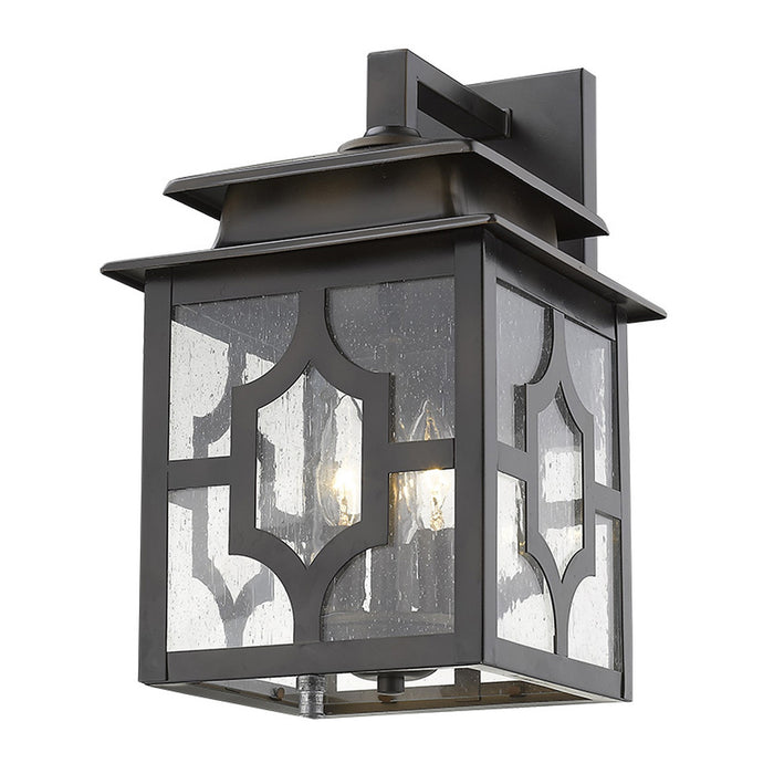 Black And Clear Three Light Seeded Dimmable Outdoor Hanging Lights With Black And Clear Shades