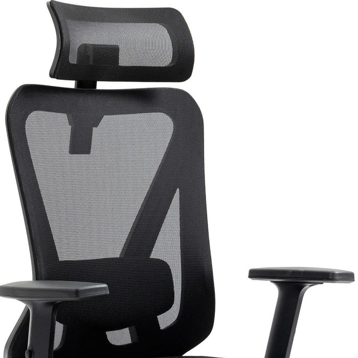 Black And Silver Adjustable Height Swivel Rolling Office Chair