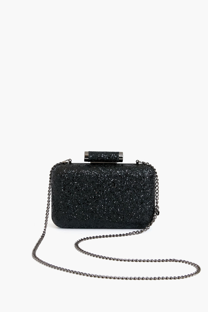 Black Rosie Glitter Clutch