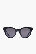 Illesteva Black Silica Sunglasses feature round frames and dark tinted UV400 lenses, providing timeless style and superior eye protection.