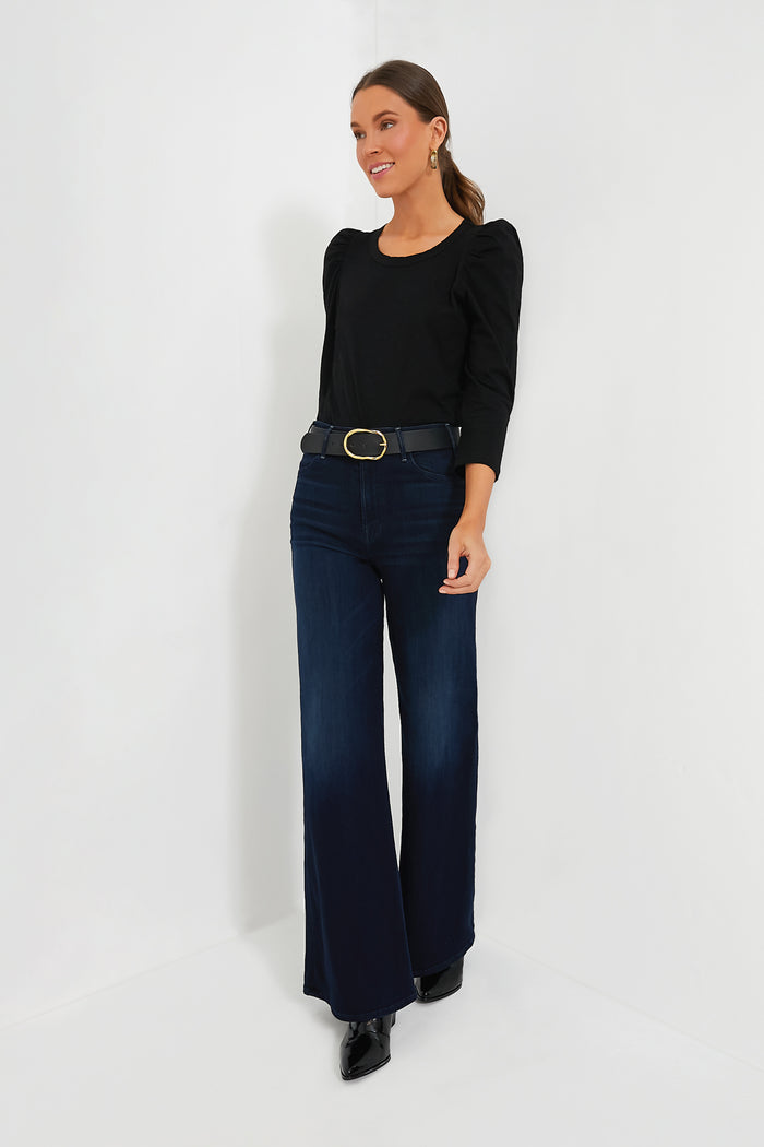 Black Vesty Long Sleeve Crewneck