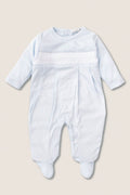 Blue Hand Smocked Footie