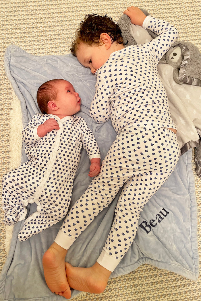 Blue Kids Hearts Pajamas
