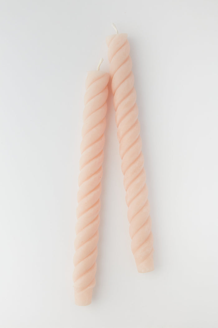 Blush Rope Tapers Pair