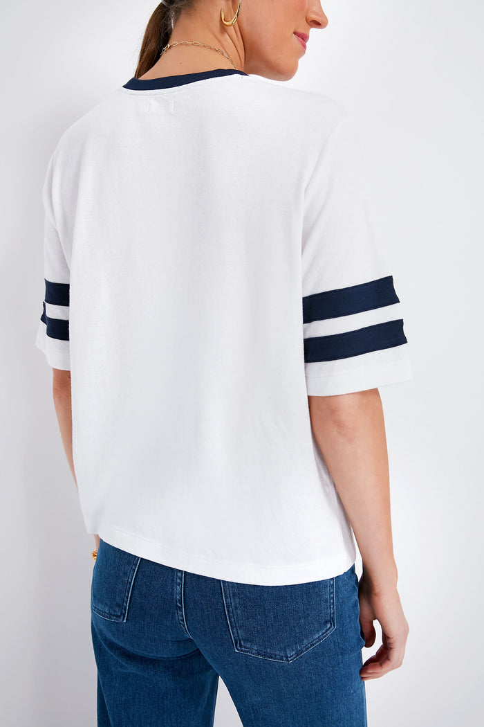 Bright White Cloud Varsity Tee
