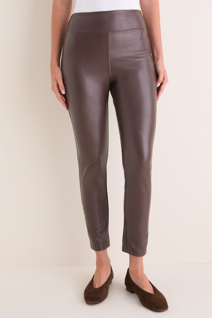 Brown Leather Leggings