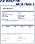 Calibration Certificates for RKI Single Gas Personal Monitors