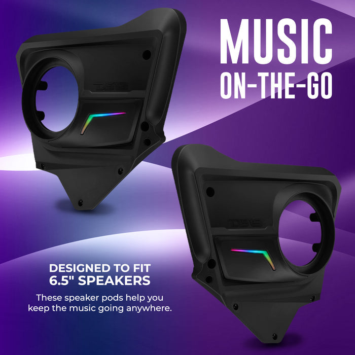 Can-Am Maverick X3 (2017-Up) Rear Door Speaker Panels with Digital LED Badge