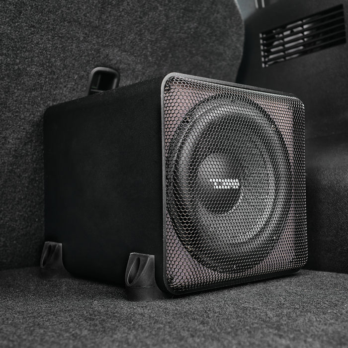 Car Audio Bass Package with Dual 8" Sealed Subwoofer Enclosure and Amplifier – 300W RMS