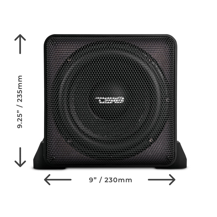 Car Audio Bass Package with Dual 8" Sealed Subwoofer Enclosure and Amplifier – 300W RMS