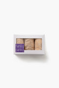 A white box with a clear window displays three pairs of Hanky Panky signature lace thongs. The box features a purple label and offers women’s lingerie designed for no visible panty lines.