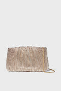 Champagne Shimmer Brit Pleated Clutch