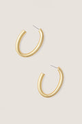 Classic Gold Oval Hoops
