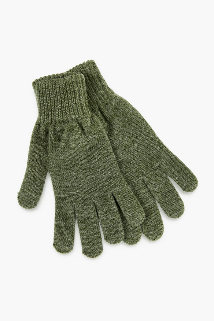 Classic Olive Tartan And Scarf Glove Gift Set