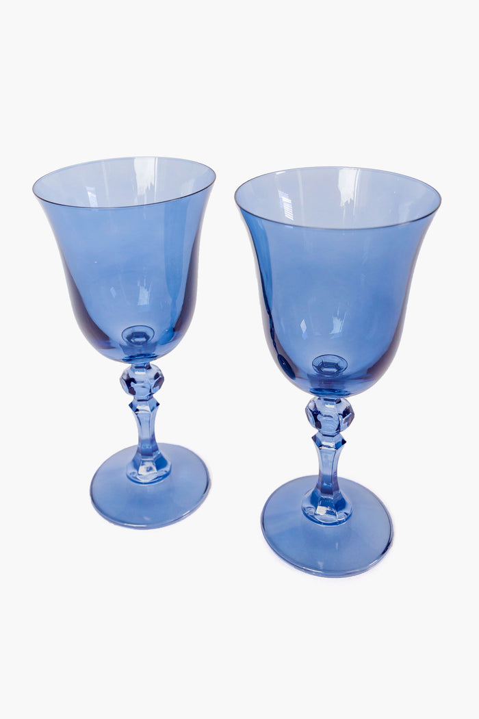 Cobalt Regal Goblet Set of 2