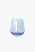 The Estelle Colored Glass tumbler is a transparent, light blue, hand-blown luxury glassware piece—ideal for anyone seeking elegant stemless wine glasses.