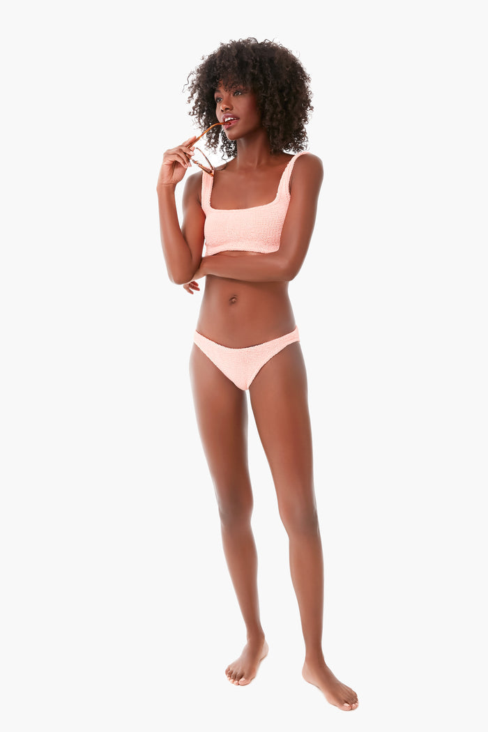 Coral Cropped Bikini