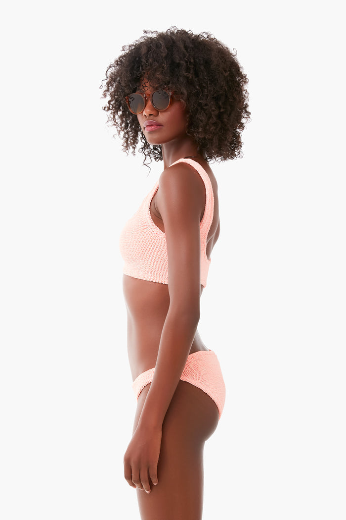 Coral Cropped Bikini