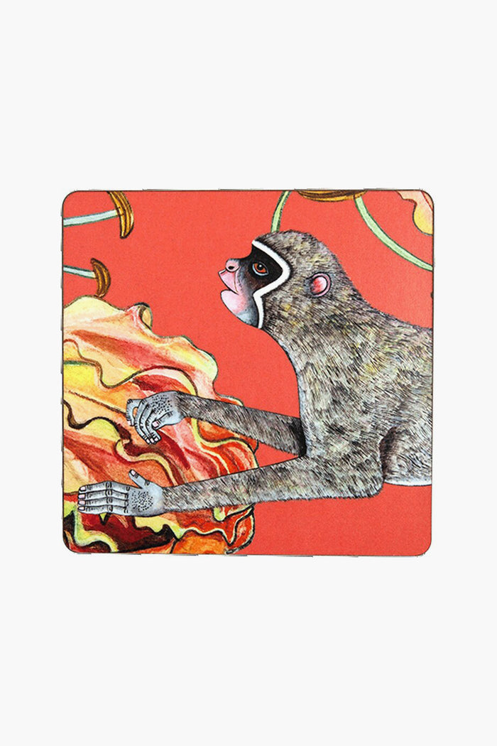 Coral Flame Lily Coasters (Set of 4)