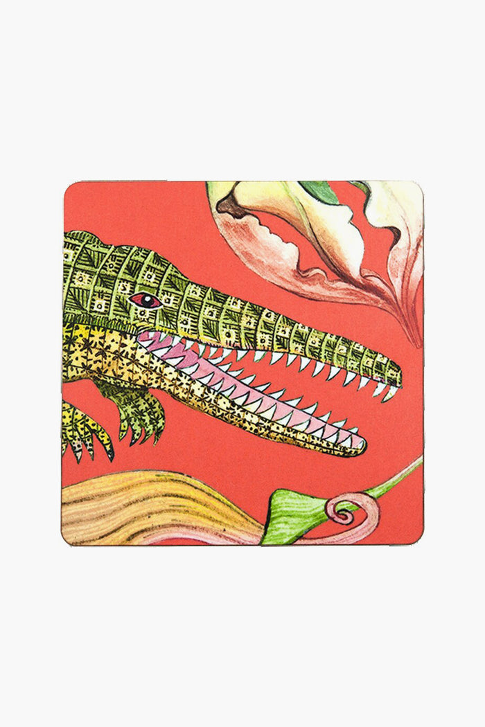 Coral Flame Lily Coasters (Set of 4)
