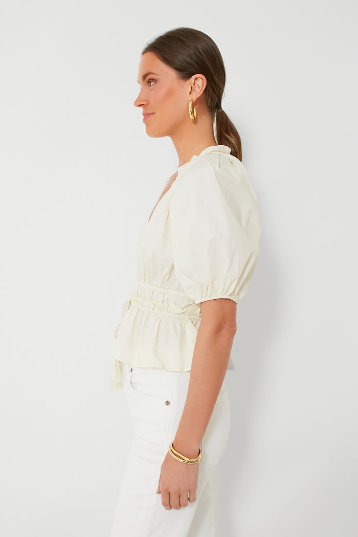Cream Puff Sleeve Top