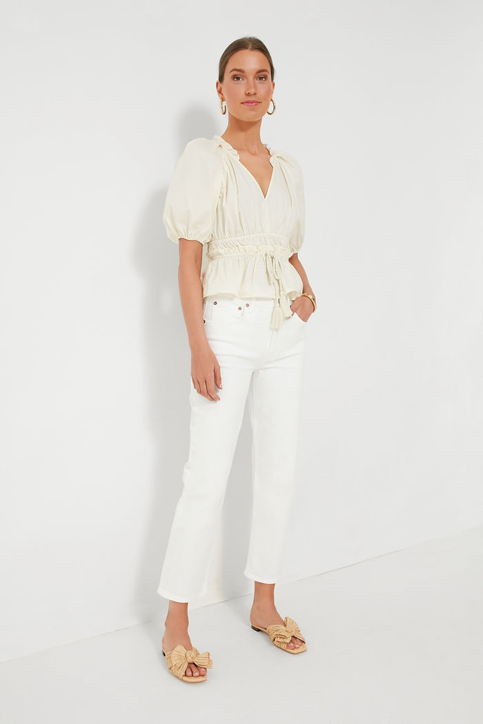 Cream Puff Sleeve Top
