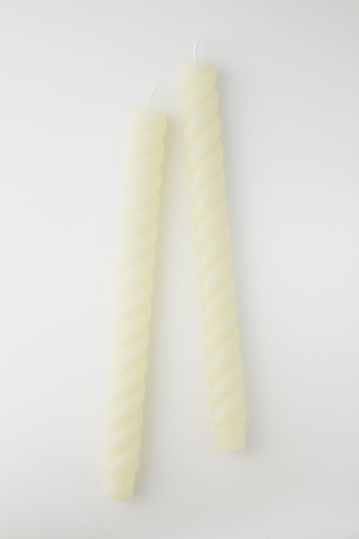 Cream Rope Tapers Pair