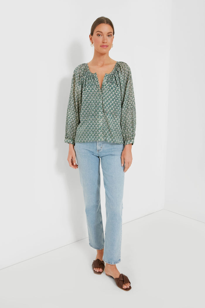 Day Flowers Juniper Frances Blouse