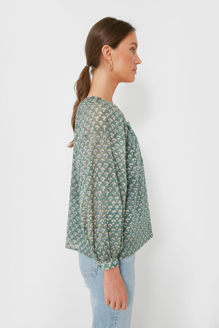 Day Flowers Juniper Frances Blouse