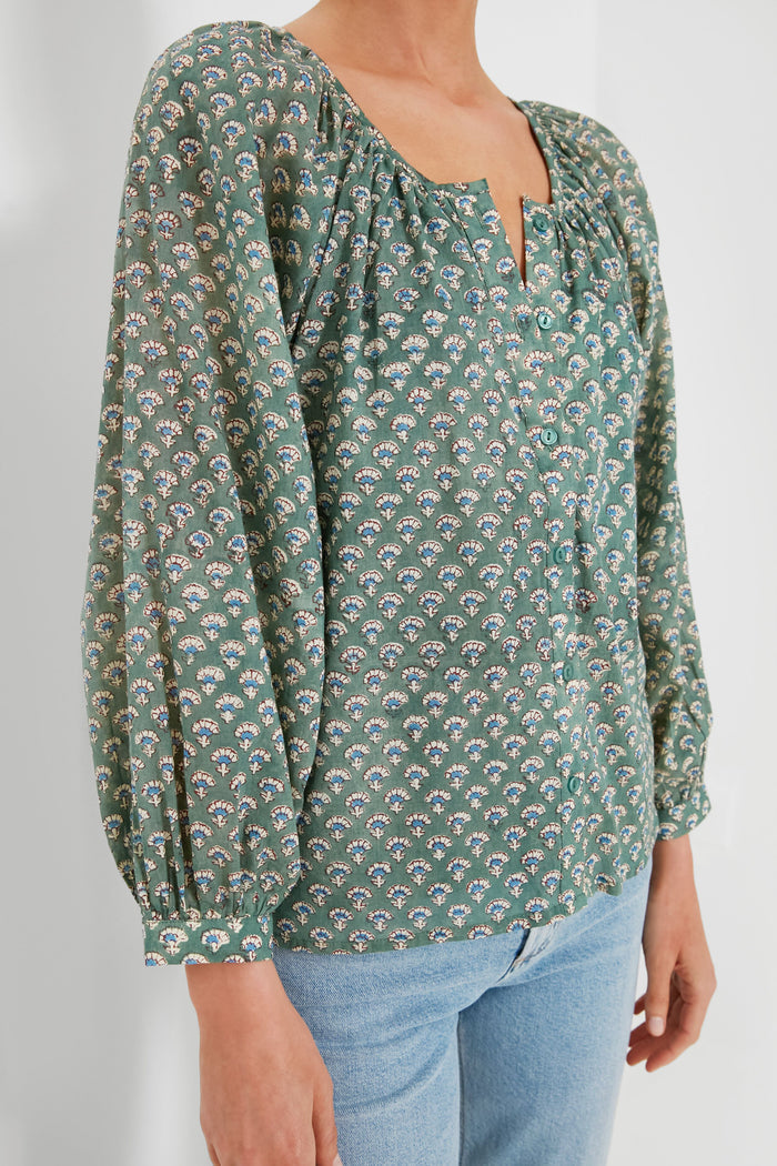 Day Flowers Juniper Frances Blouse