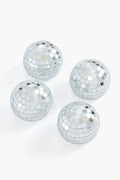 Chefanie’s set of four small, dome-shaped placecard holders, covered in silver mirror tiles like mini disco balls, add a fun and festive touch to your next dinner party decor.