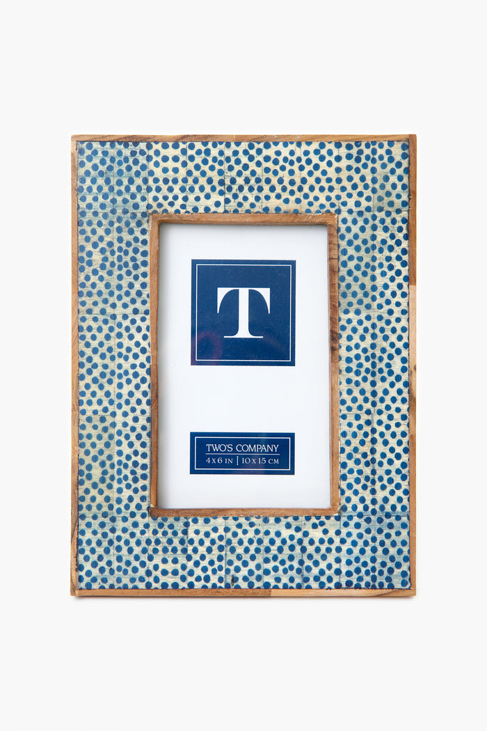 Dotted Shibori 4x6 Picture Frame