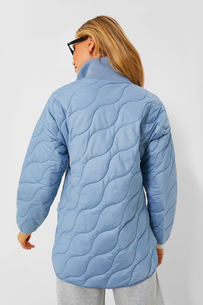 Dusty Blue Danea Quilt Jacket
