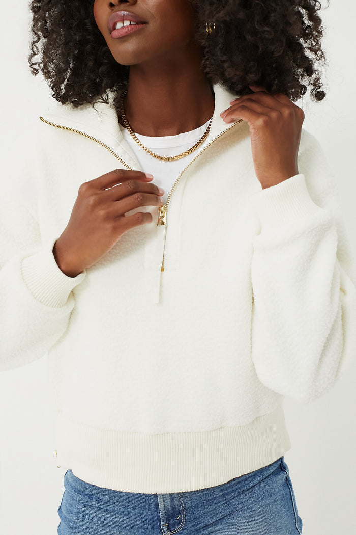 Egret Roselle Half Zip Fleece