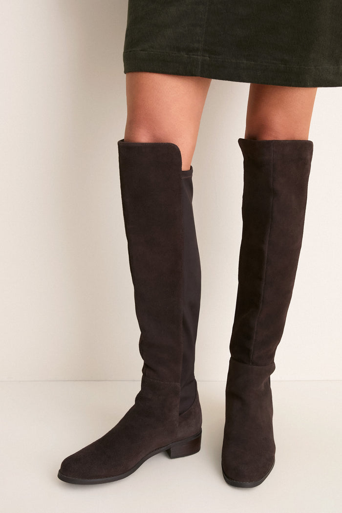 Exclusive Brown Suede Waterproof Velma Boots