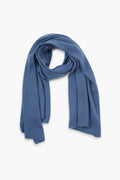 An elegant light blue cashmere scarf by Amicale, perfect for sophisticated styling.