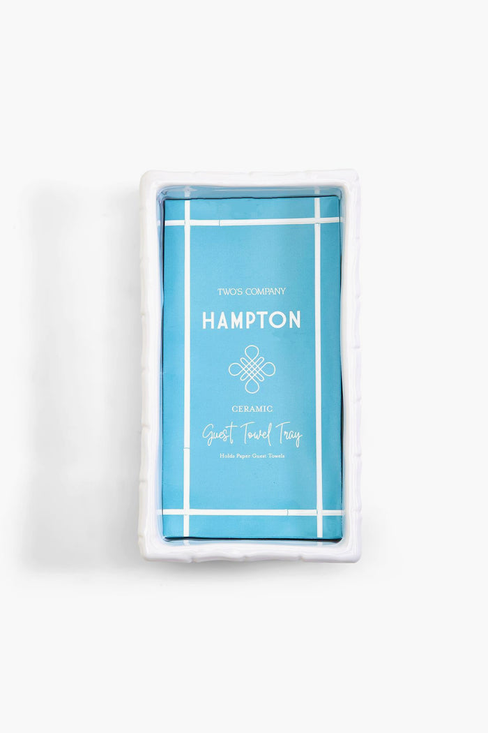 Faux Bamboo Fretwork Guest Towel Tray